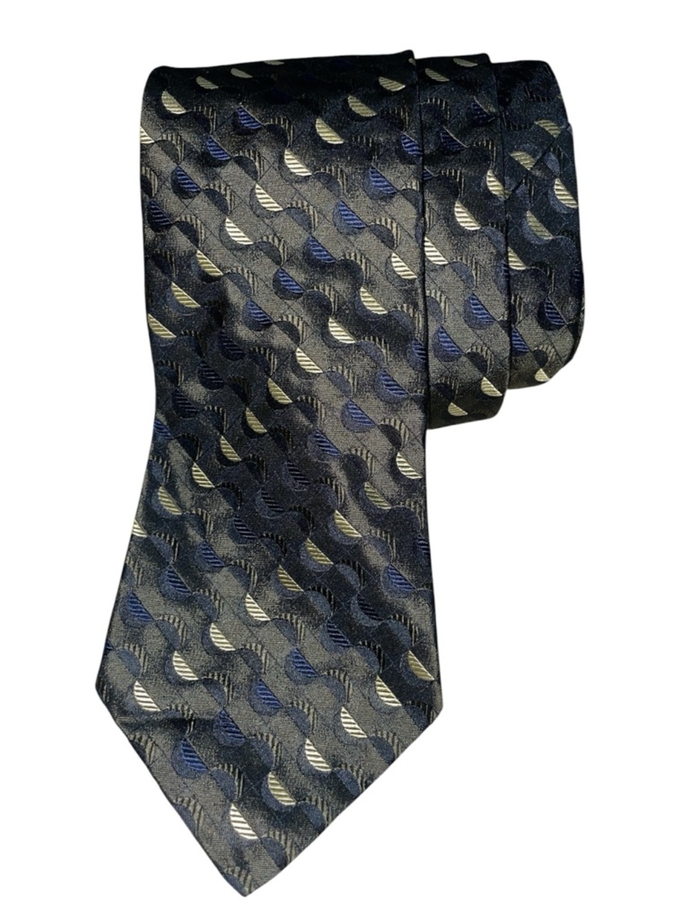 NWT Vintage Peter Thomas by Superba 100% Imported Silk Tie- Green & Blue